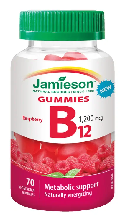 JAMIESON VITAMÍN B12 GUMMIES 1200 MCG ŽELATÍNOVÉ PASTILKY 70 PAS.