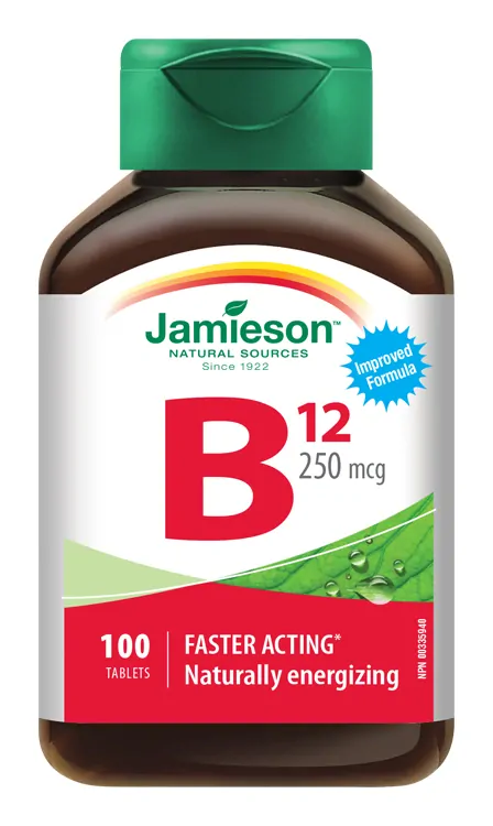 JAMIESON VITAMÍN B12 METYLKOBALAMÍN 250MCG 100TBL.