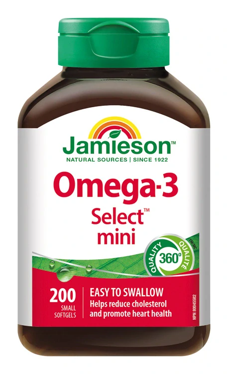 Jamieson Omega-3 Select™ mini 200 želatinových kapsúl