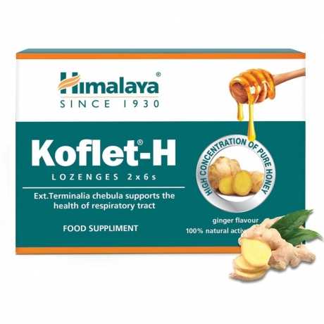 Himalaya KOFLET-H -na bolesť hrdla - 12 pastiliek