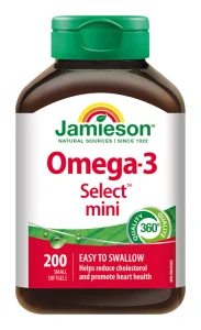 Jamieson Omega-3 Select™ mini 200 želatinových kapsúl