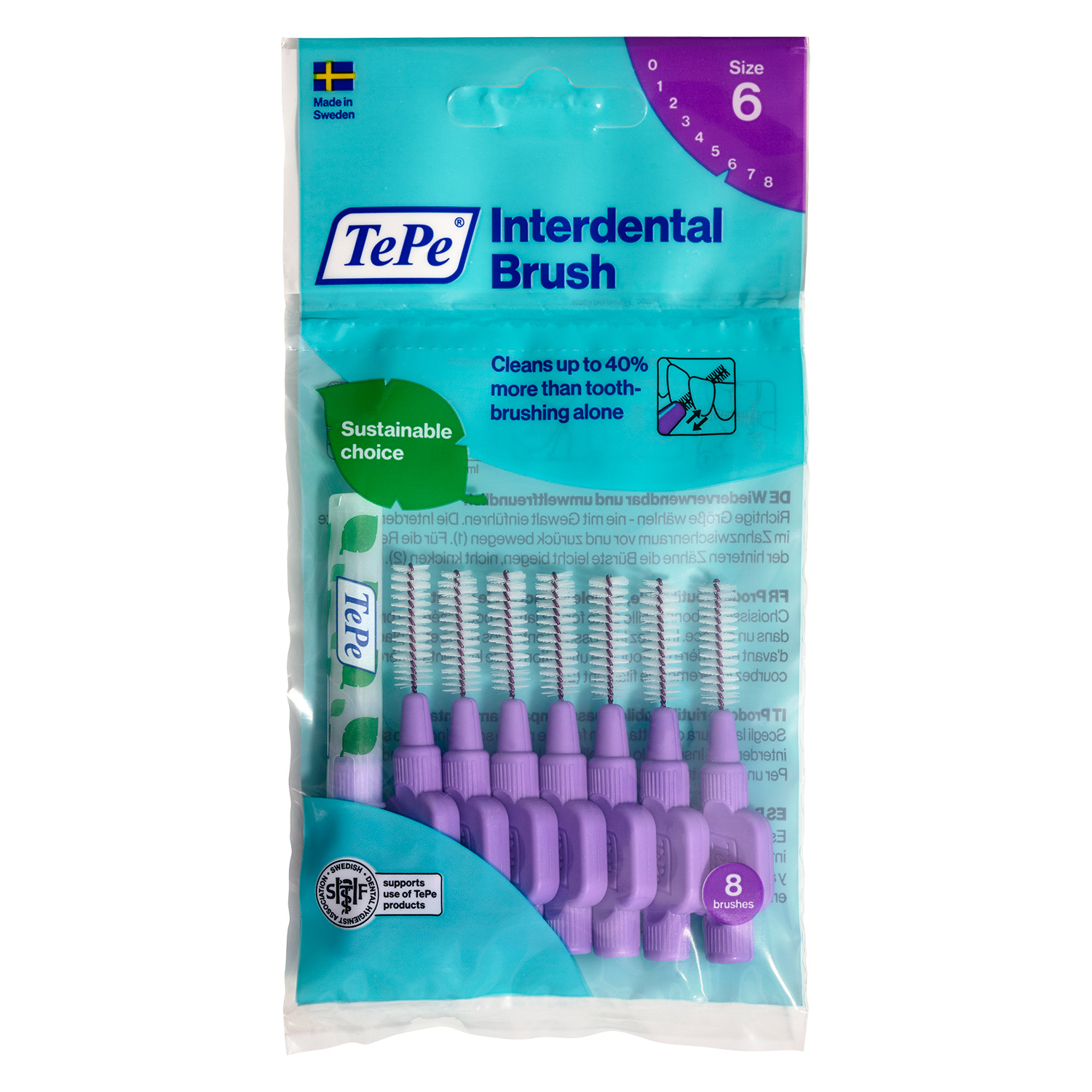 Medzizubné kefky TePe Original 1,1 mm, fialové-sáčok 8ks