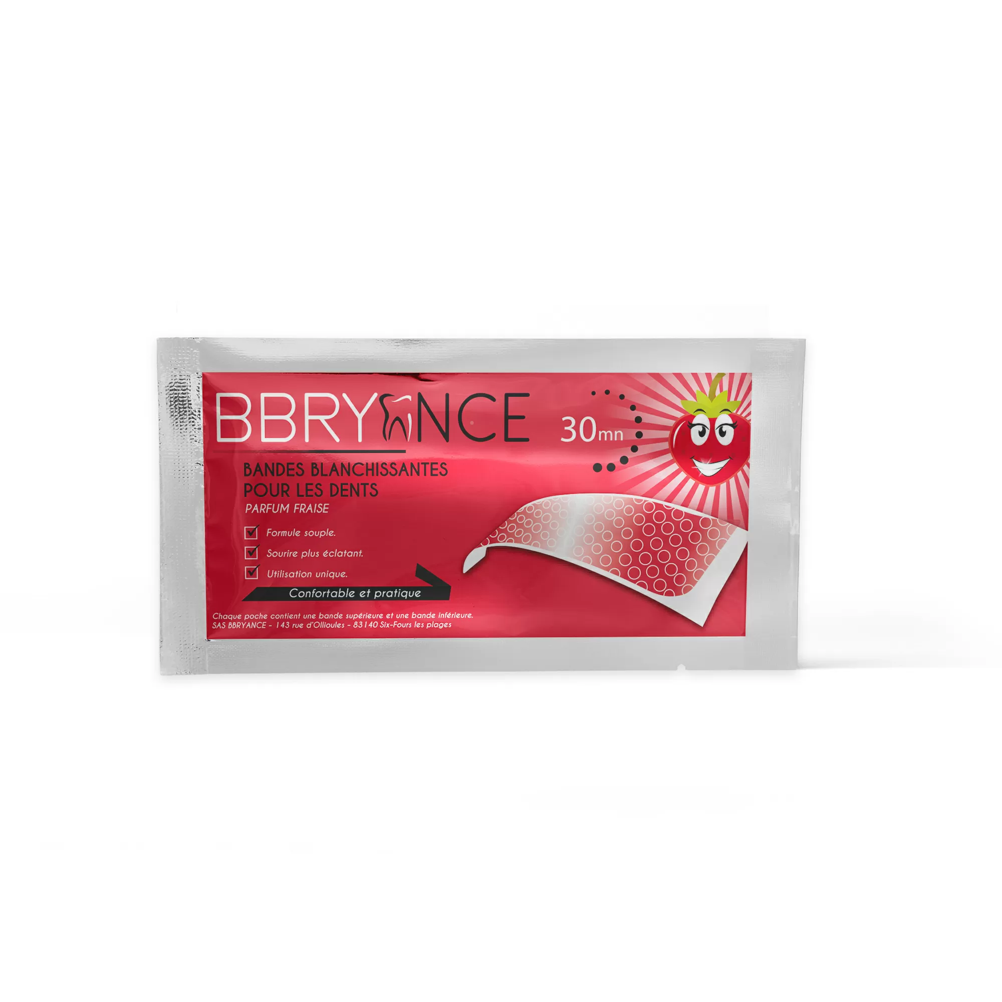 Bieliace pásiky BBRYANCE - 7ks - jahoda