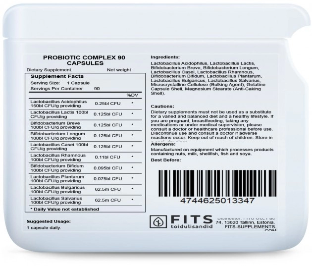 Probiotic Komplex - 90 kapsúl - Fits Suplements