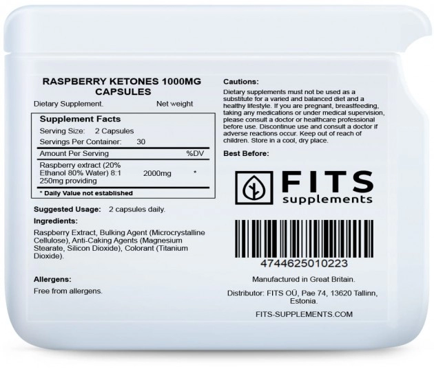 Malinové ketóny 1000mg - 60 kapsúl - Fits Supplements