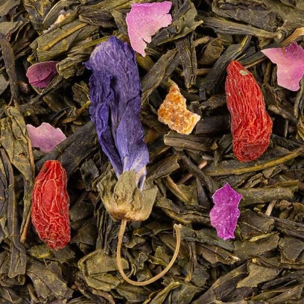 BIO Zelený čaj Thés & Tradidions "TIAOXU" s plodmi Goji - 100g sypaného čaju