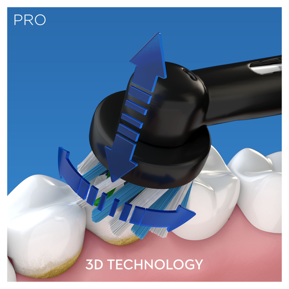 Elektrická oscilačná kefka Oral-B PRO 750 CrossAction Black + cestovné púzdro