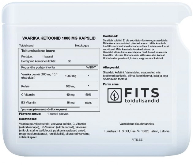 Malinové ketóny 1000mg - 60 kapsúl - Fits Supplements
