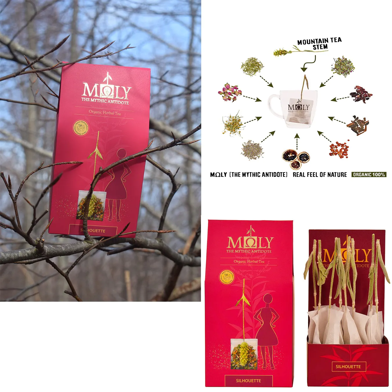 Prémiový BIO bylinkový čaj MOLY Silhoutte - 23g